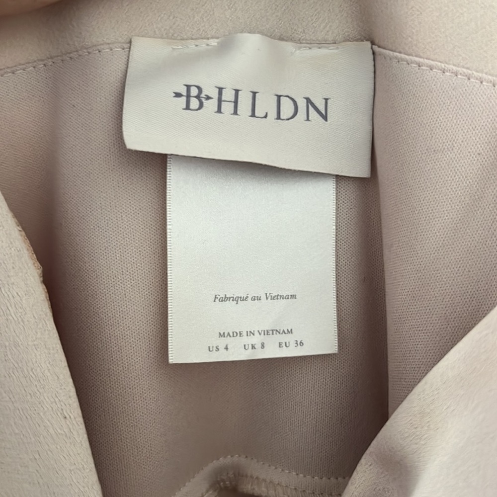 BHLDN Anthropologie Freya Satin Charmeuse Dress In Champagne - Picture 5 of 9